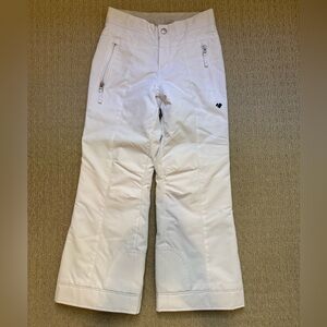 Obermeyer Kids Ski Outfit – Black Jacket + White Pants (Both Size S/8)